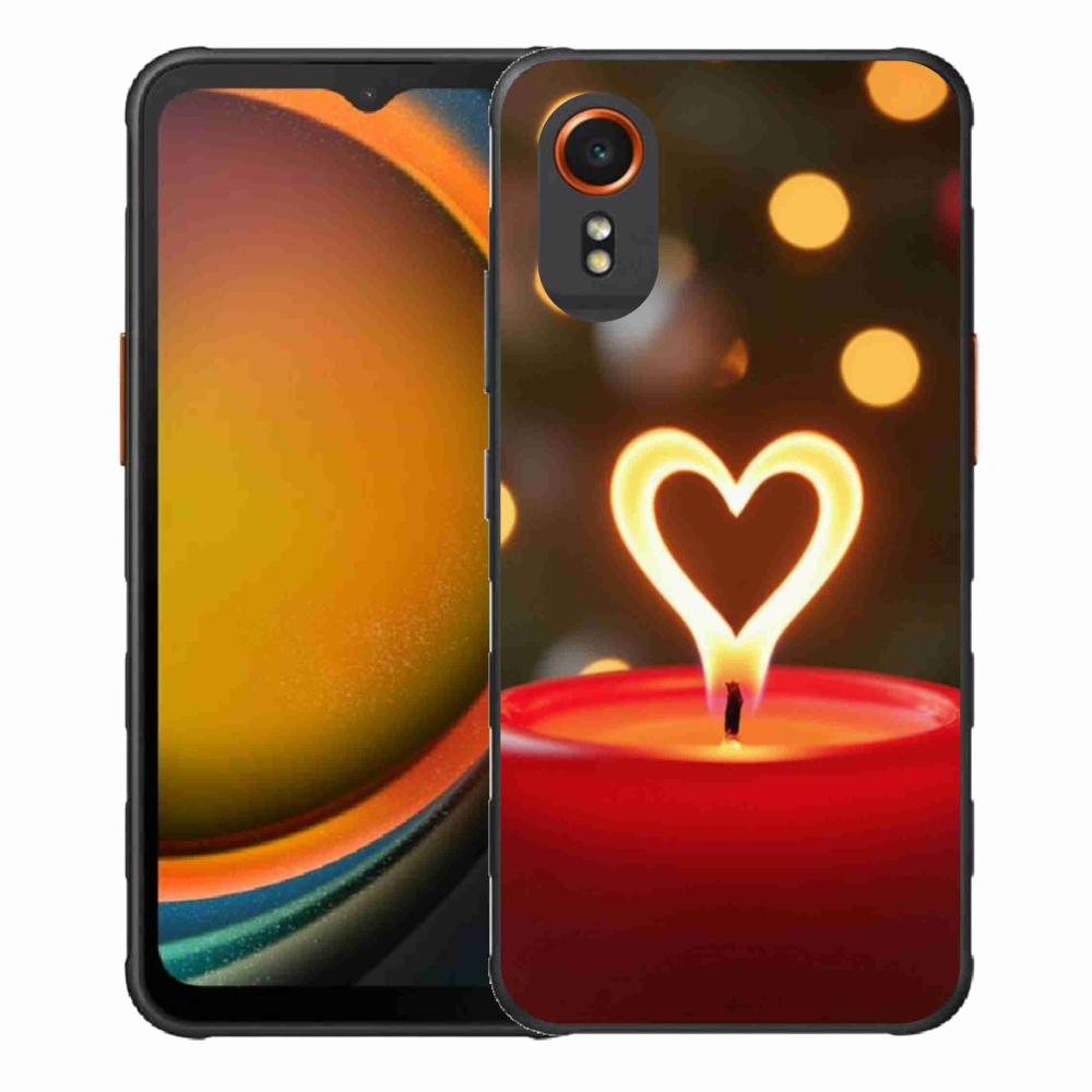 Gél borítás mmCase Samsung Galaxy Xcover 7 - lángszívű Samsung Galaxy Xcover 7 tokhoz