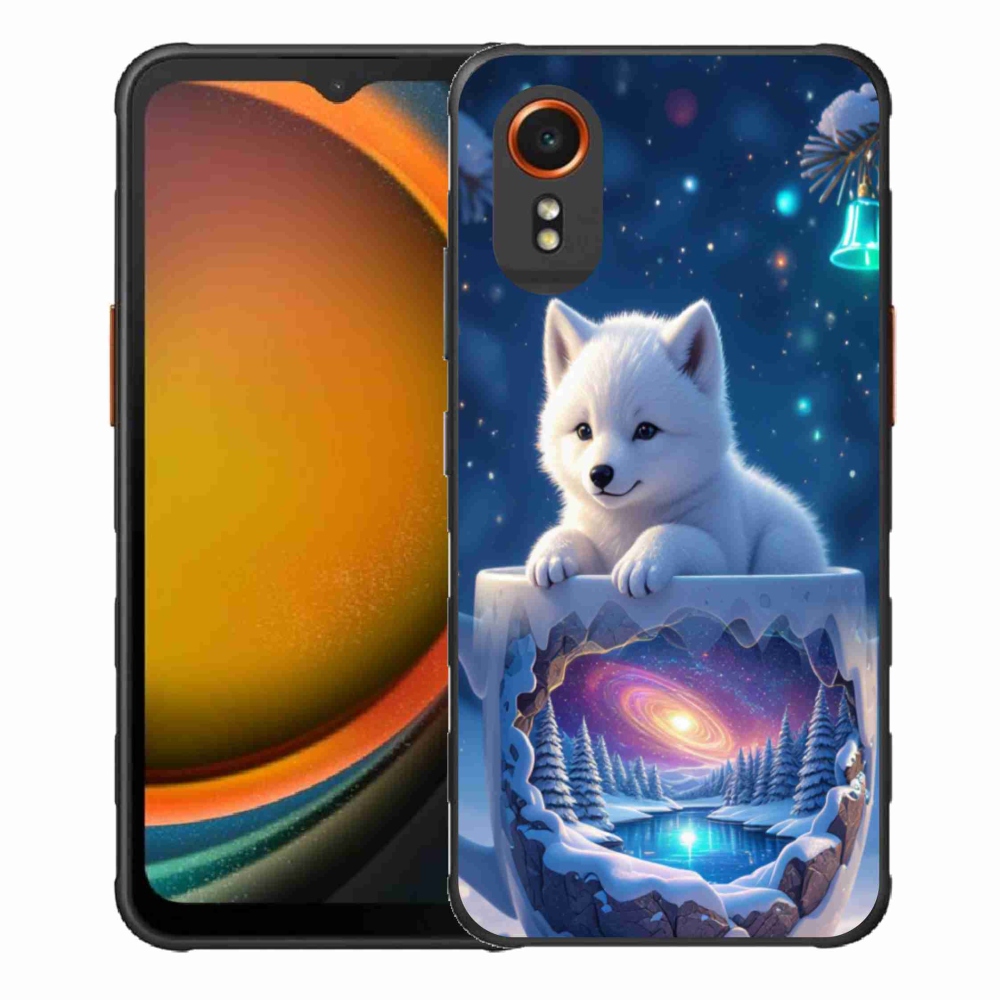 Gél borítás mmCase Samsung Galaxy Xcover 7 - Karácsonyi kölyökkutyushoz