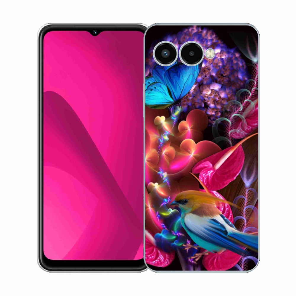 Zselés borítás mmCase a T-Mobile T Phone 3 készülékhez - színes virágok