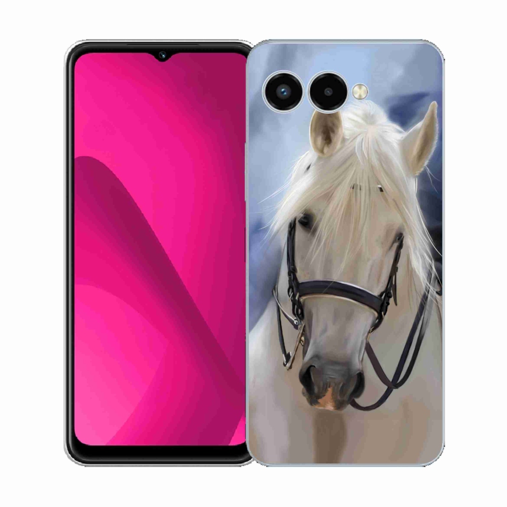 Zselés borítás mmCase a T-Mobile T Phone 3 készülékhez - fehér ló