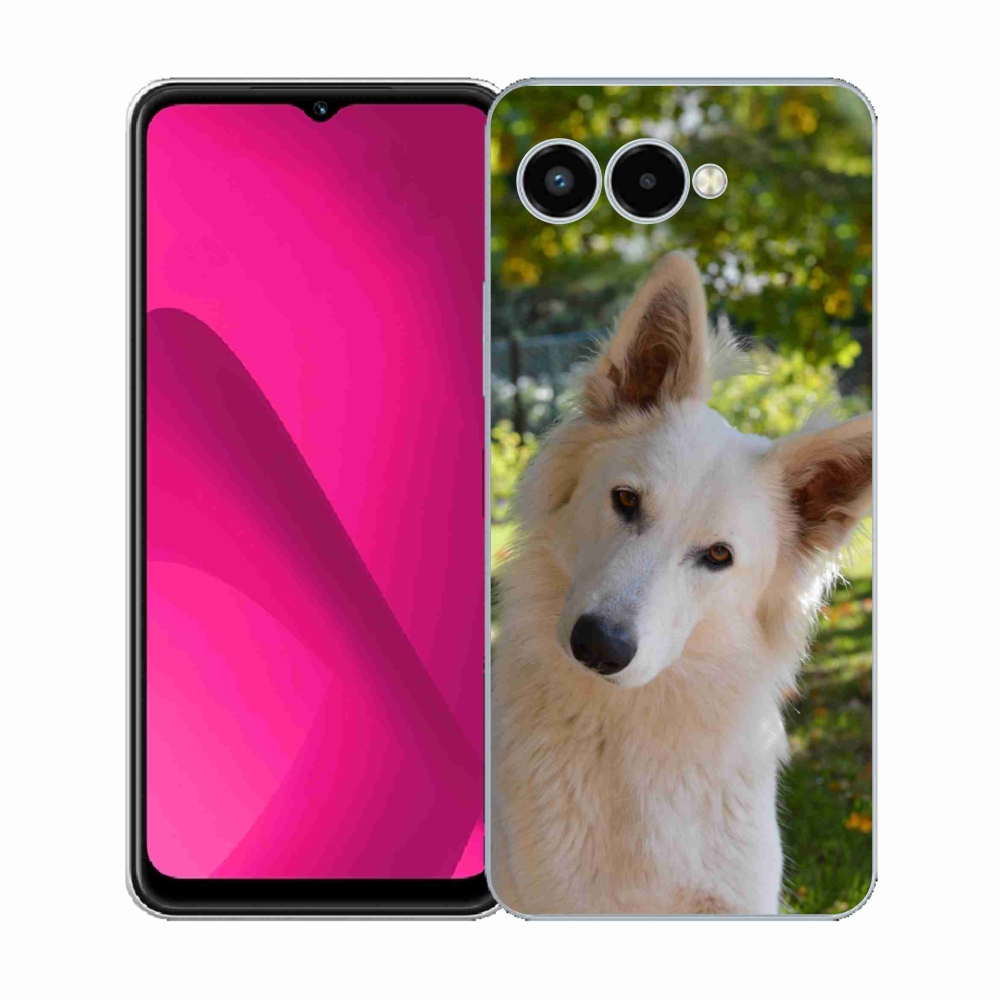 Gél borítás mmCase a T-Mobile T Phone 3 készülékhez - Fehér svájci juhász 1