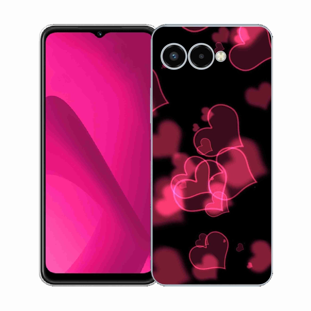 Zselés borítás mmCase a T-Mobile T Phone 3 készülékhez - piros szívek