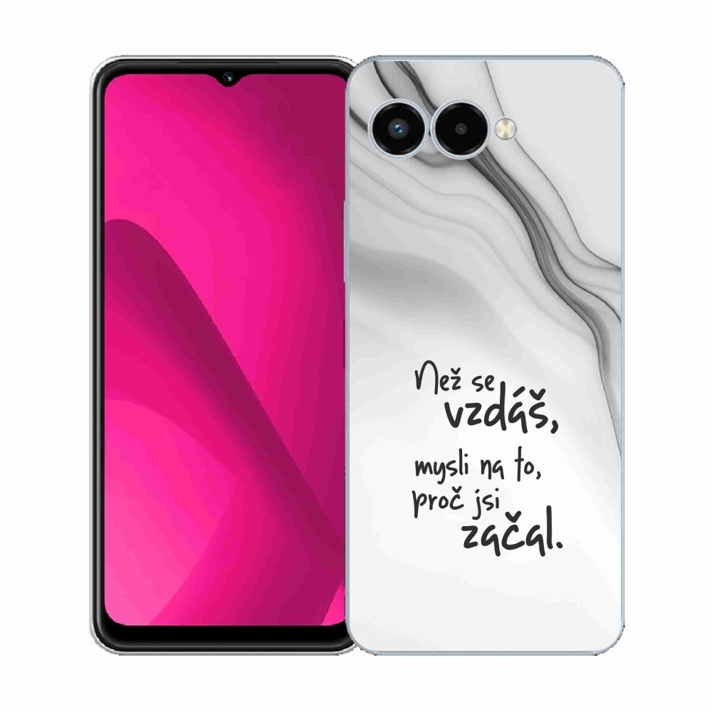 Gél borító mmCase a T-Mobile T Phone 3 készülékhez - Idézet 2 fehér háttér
