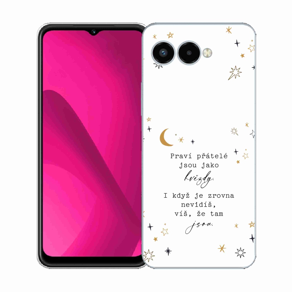 Gél borító mmCase a T-Mobile T Phone 3 - Idézet 6 fehér háttérrel