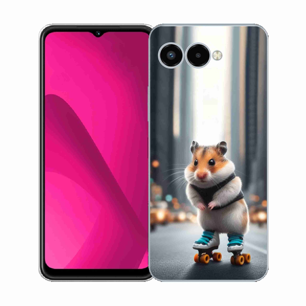 Zselés borítás mmCase a T-Mobile T Phone 3 készülékhez - hörcsög a korcsolyán