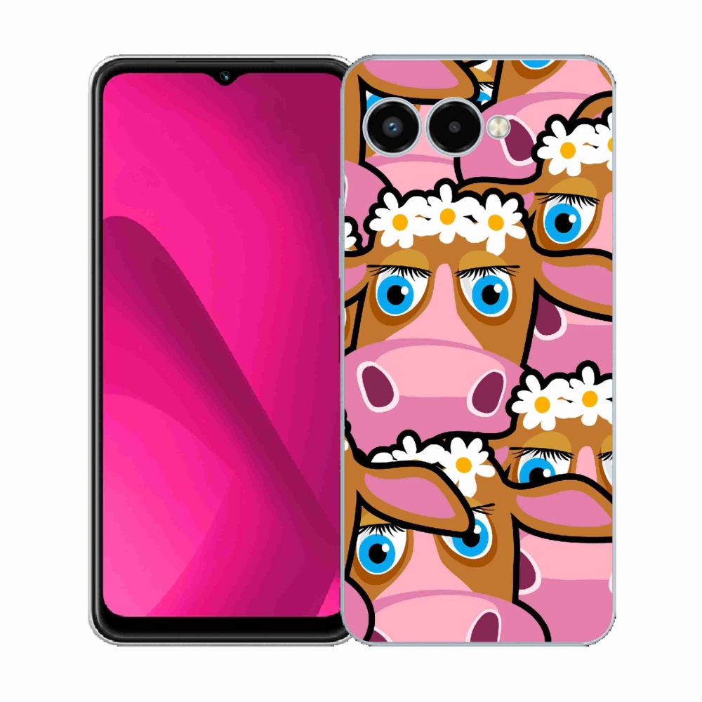 Zselés borítás mmCase a T-Mobile T Phone 3 készülékhez - karikatúrás tehenek