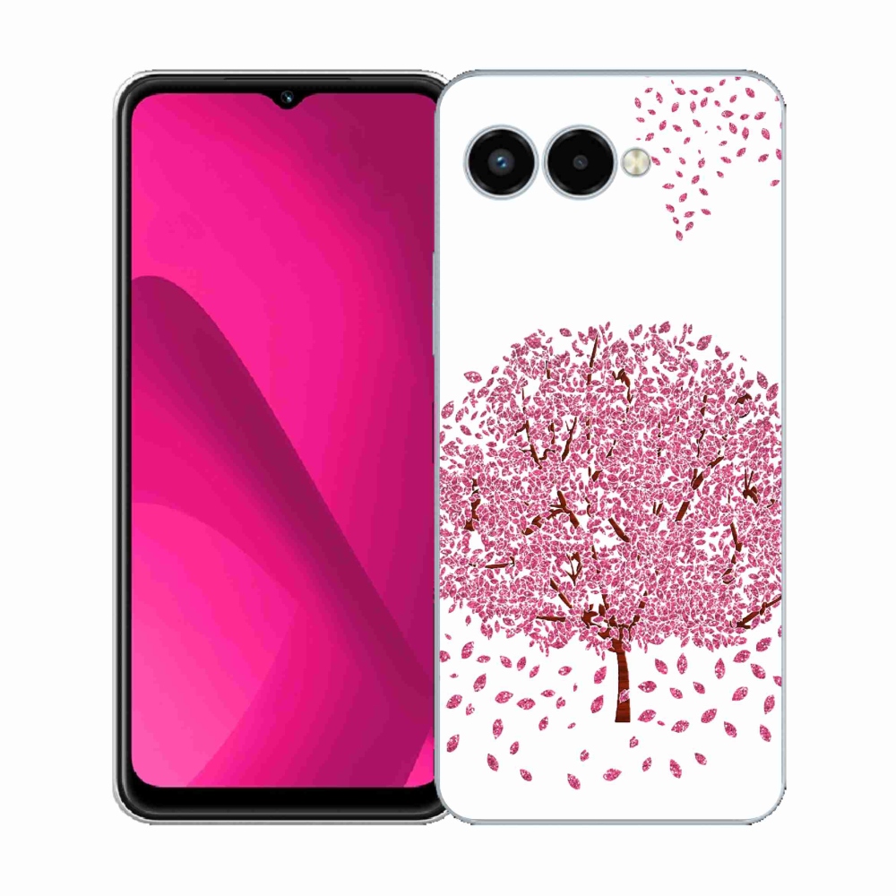 Zselés borítás mmCase a T-Mobile T Phone 3 készülékhez - rajzfilmfa levelekkel