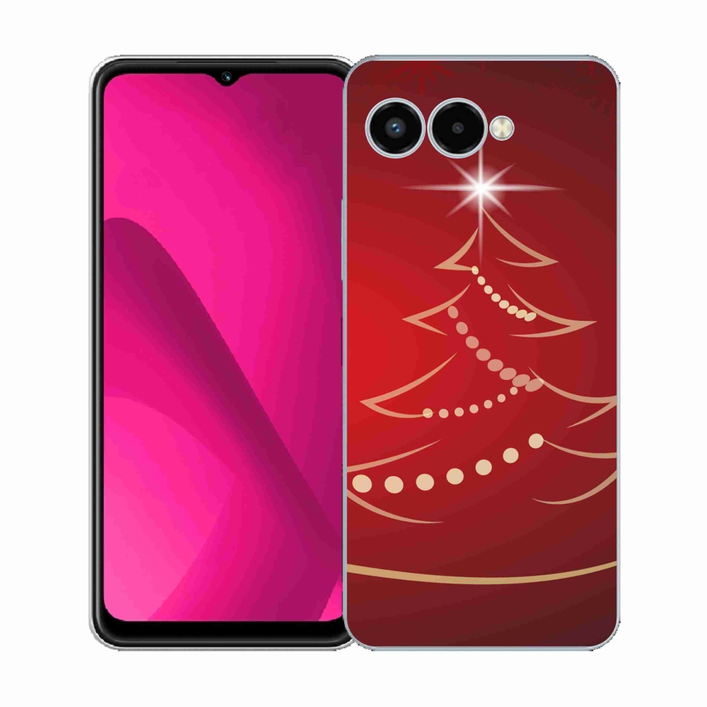 Zselés borítás mmCase a T-Mobile T Phone 3 készülékhez - karácsonyfa karikatúrával