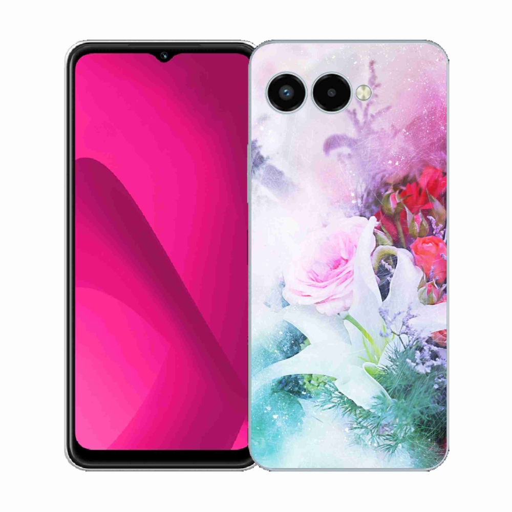 Zselés borítás mmCase a T-Mobile T Phone 3 - virágokhoz 4