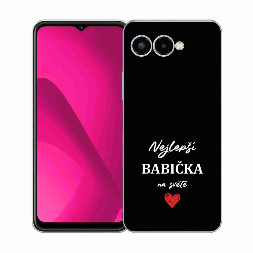 Gél borítás mmCase a T-Mobile T Phone 3 készülékhez - Best Grandma 1 fekete háttér