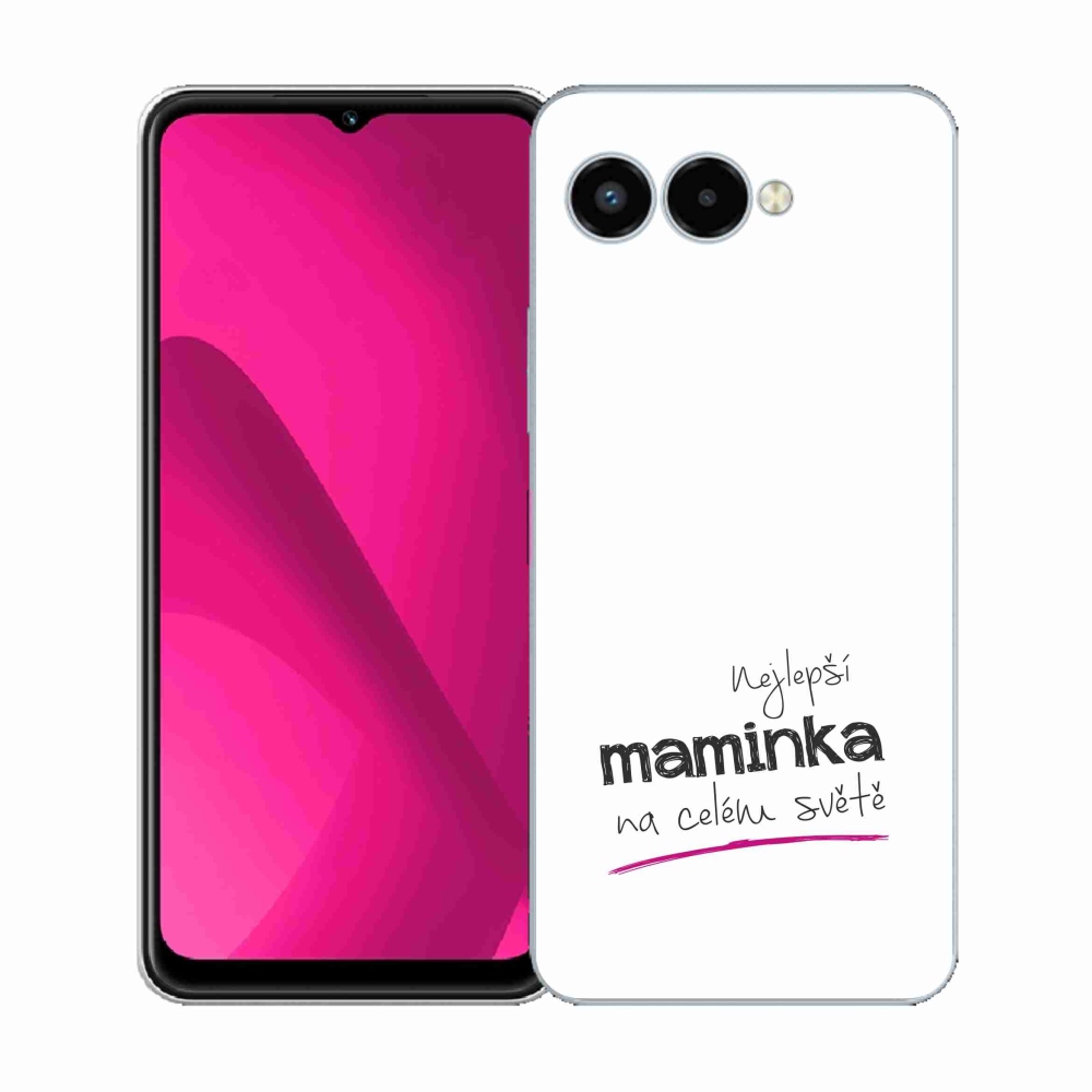 Gél borító mmCase a T-Mobile T Phone 3 - legjobb anya 4 fehér háttérrel
