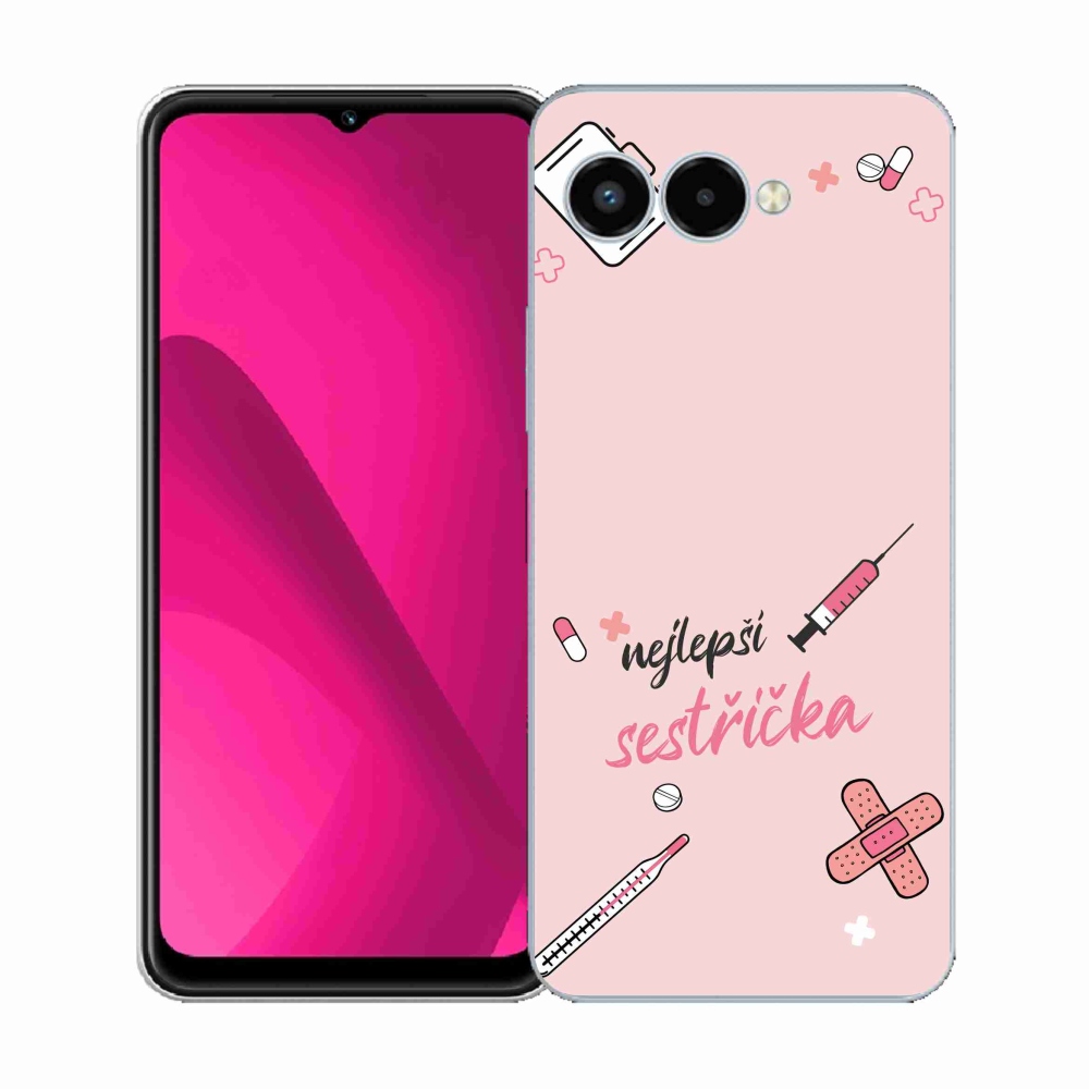 Gél borító mmCase a T-Mobile T Phone 3 - a legjobb kishúg rózsaszín háttérrel