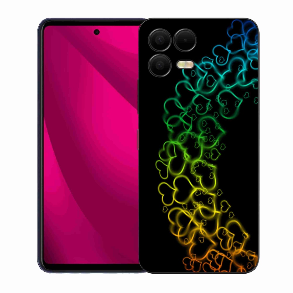 Zselés borítás mmCase a T-Mobile T Phone 3 Pro készülékhez - színes szívek