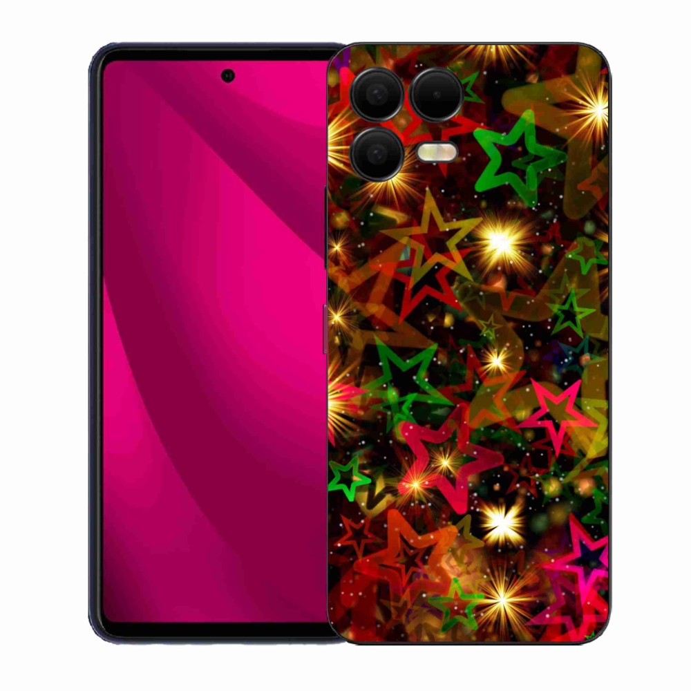 Zselés borítás mmCase a T-Mobile T Phone 3 Pro készülékhez - színes csillagok