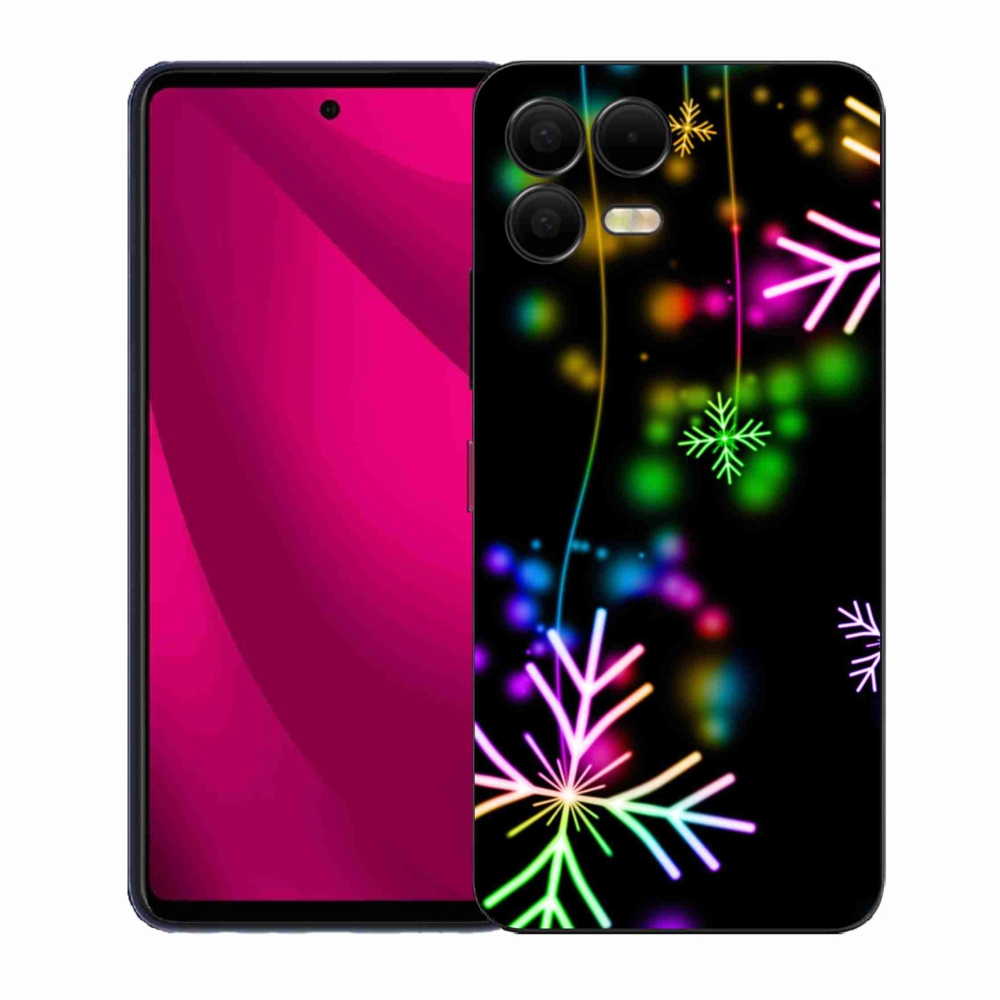 Zselés borítás mmCase a T-Mobile T Phone 3 Pro telefonhoz - színes pelyhekkel