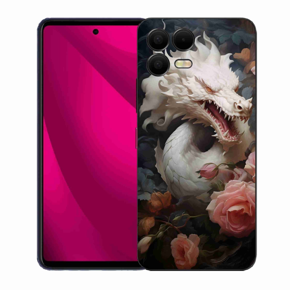 Zselés borítás mmCase a T-Mobile T Phone 3 Pro készülékhez - fehér sárkány