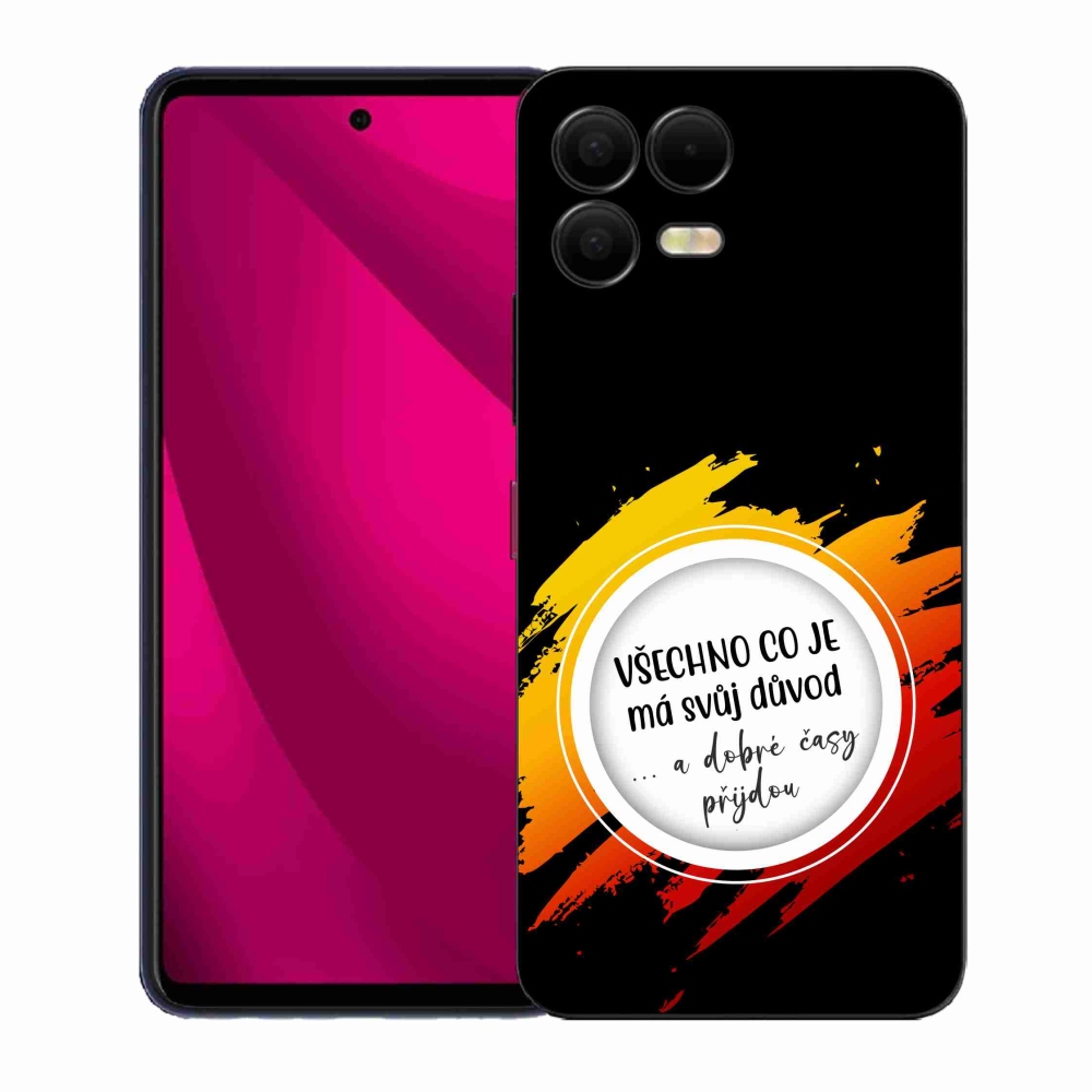 Gél borítás mmCase a T-Mobile T Phone 3 Pro készülékhez - Idézet 3 fekete háttér