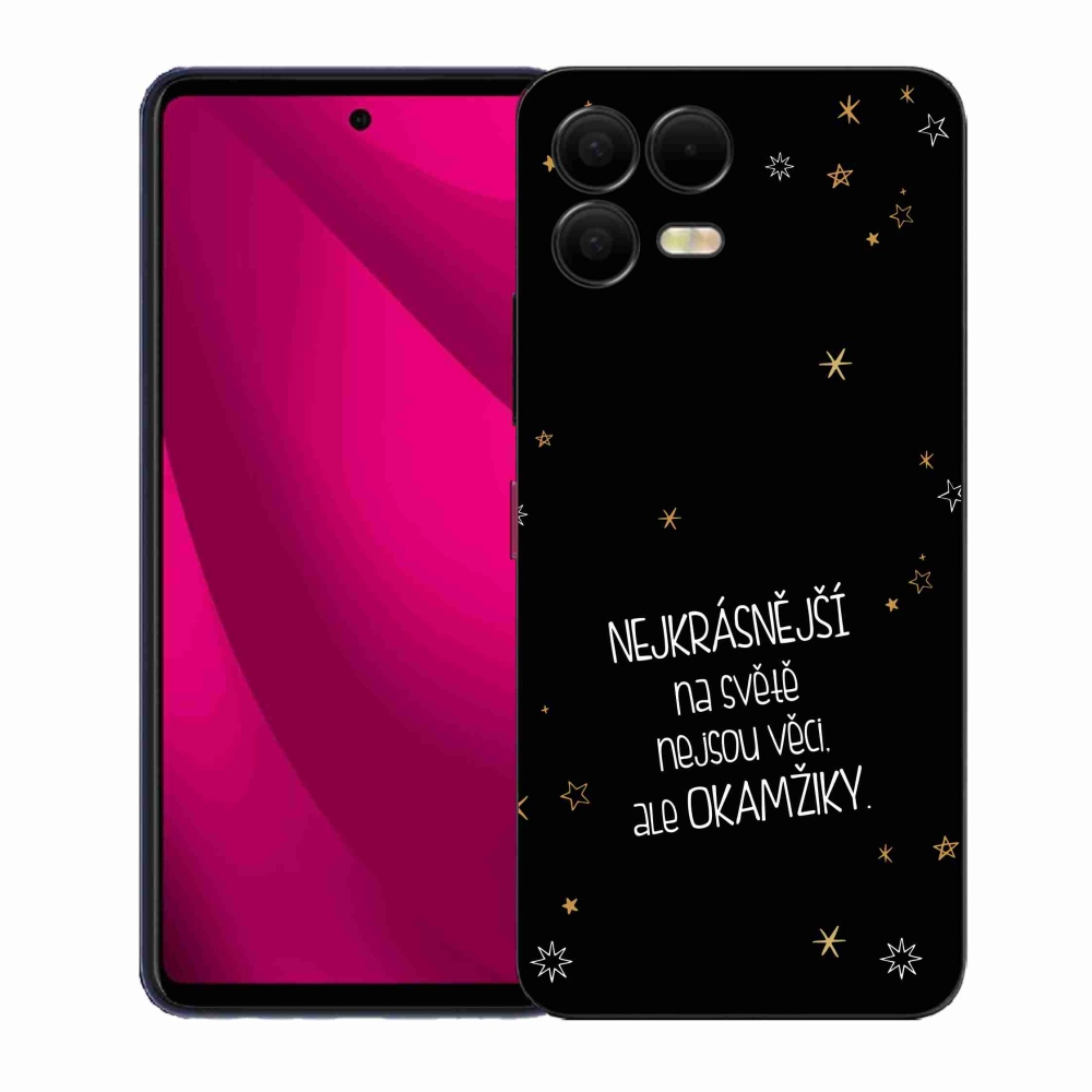 Gél borítás mmCase a T-Mobile T Phone 3 Pro készülékhez - Idézet 4 fekete háttér