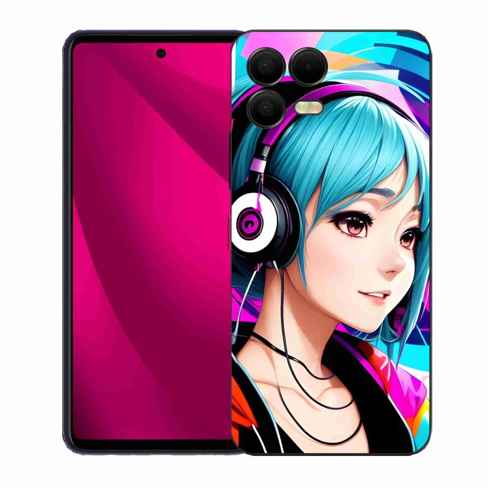 Zselés borítás mmCase a T-Mobile T Phone 3 Pro készülékhez - lány fejhallgatóval