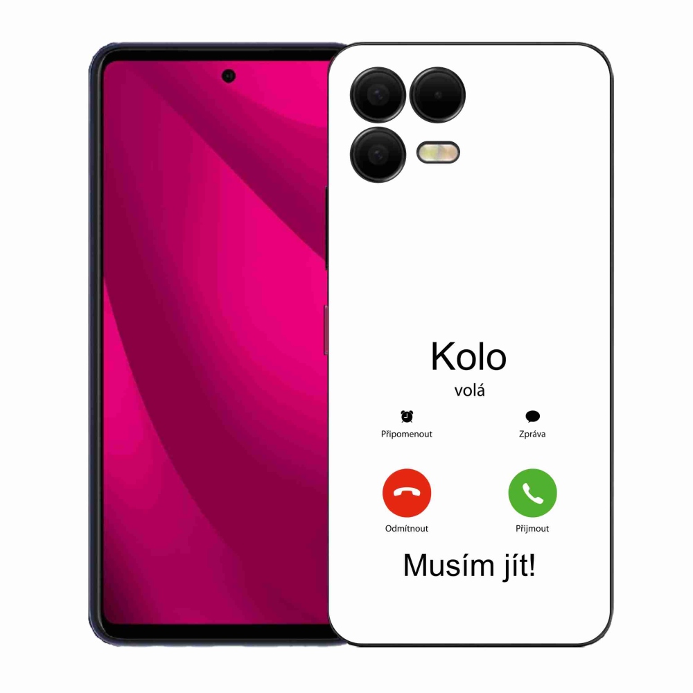 Zselés borító mmCase a T-Mobile T Phone 3 Pro készülékhez - a kerék hívja a fehér hátteret