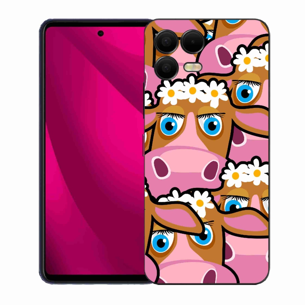 Zselés borítás mmCase a T-Mobile T Phone 3 Pro készülékhez - karikatúrás tehenek