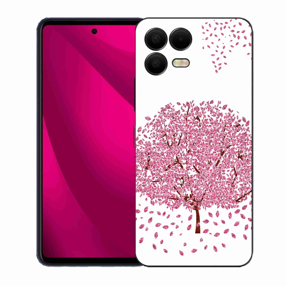 Zselés borítás mmCase a T-Mobile T Phone 3 Pro készülékhez - rajzfilmfa levelekkel