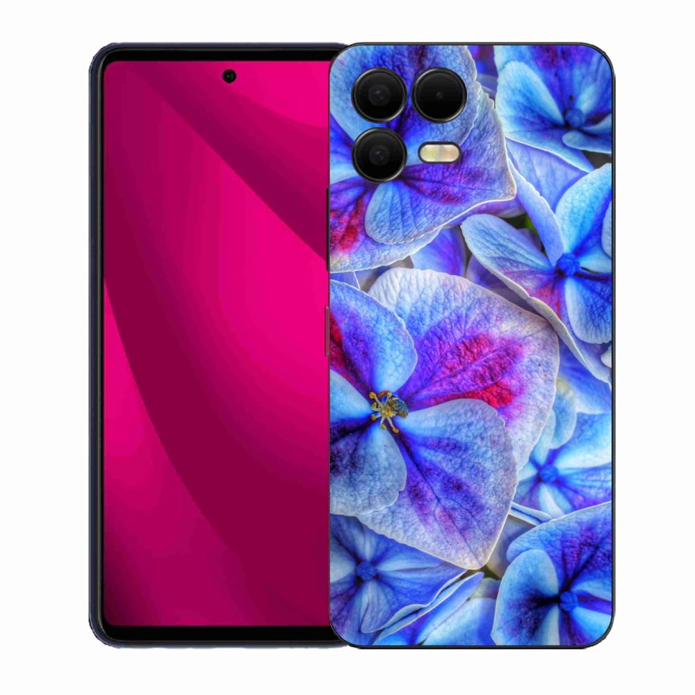 Zselés borítás mmCase a T-Mobile T Phone 3 Pro készülékhez - kék virágok 1
