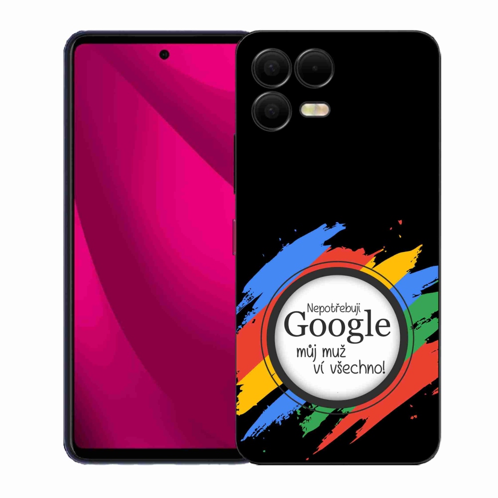 Zselés borítás mmCase a T-Mobile T Phone 3 Pro telefonon - az ember mindent tud fekete háttérrel