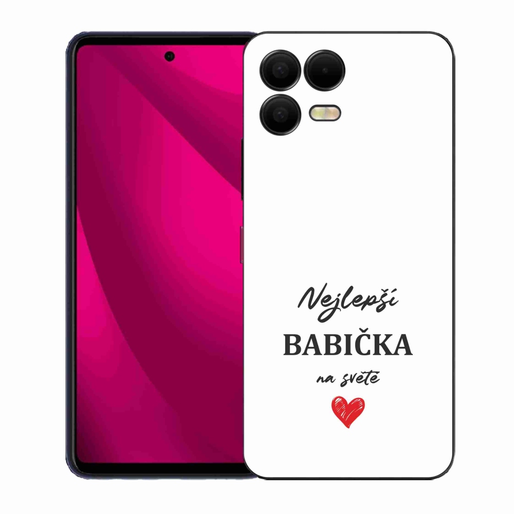 Gél borító mmCase a T-Mobile T Phone 3 Pro készülékhez - Best Grandma 1 fehér háttér