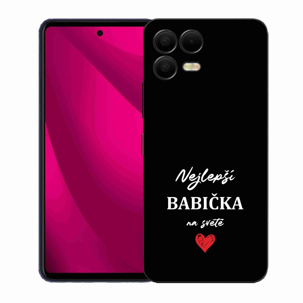 Gél borítás mmCase a T-Mobile T Phone 3 Pro készülékhez - Best Grandma 1 fekete háttér