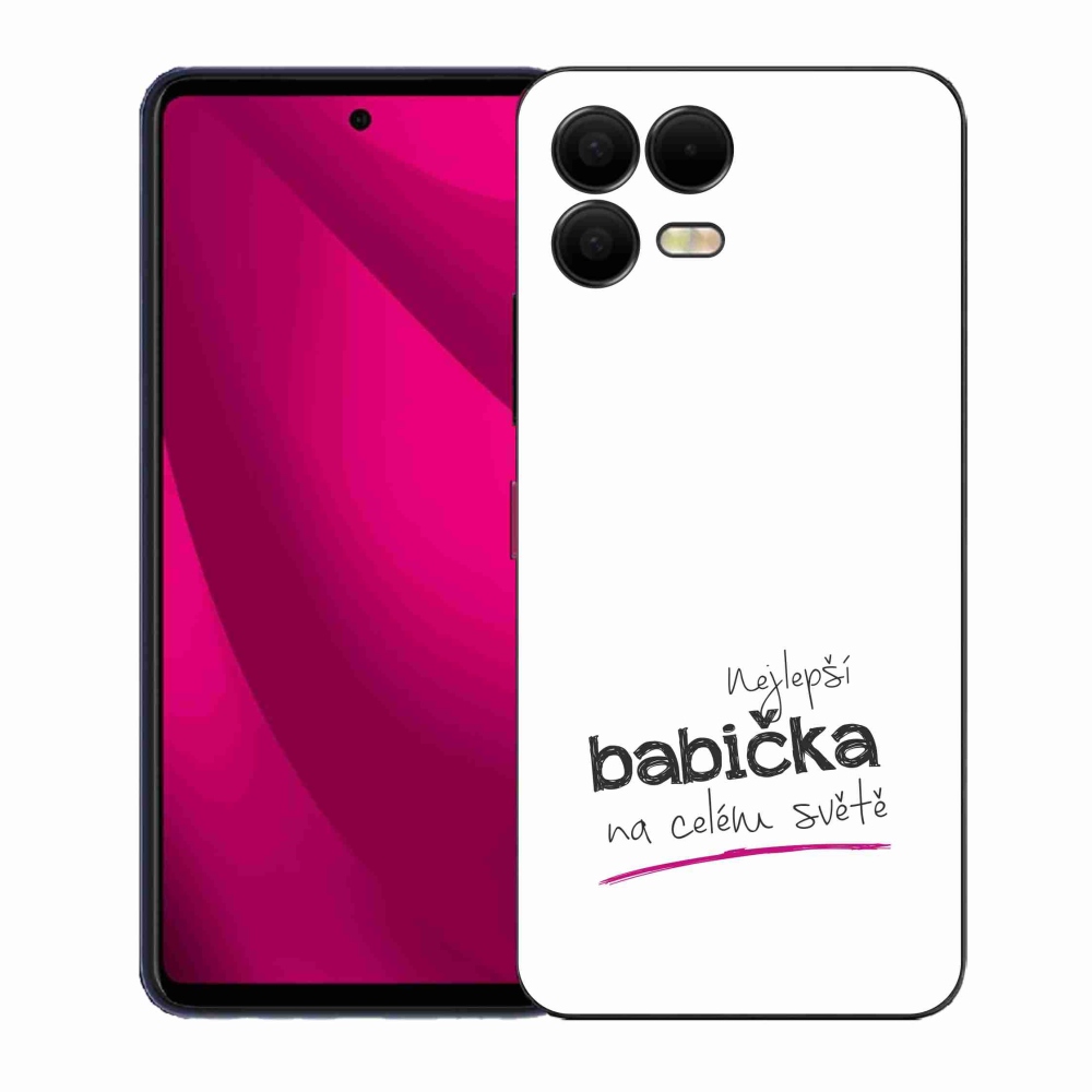 Gélburkolat mmCase a T-Mobile T Phone 3 Pro - Best Grandma 4 fehér háttérrel