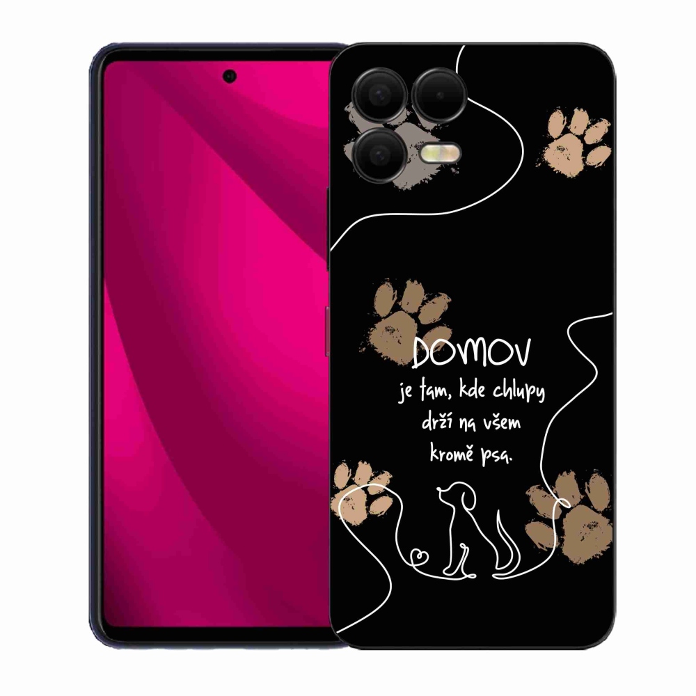 Zselés borítás mmCase a T-Mobile T Phone 3 Pro készülékhez - kutya motívum fekete háttérrel