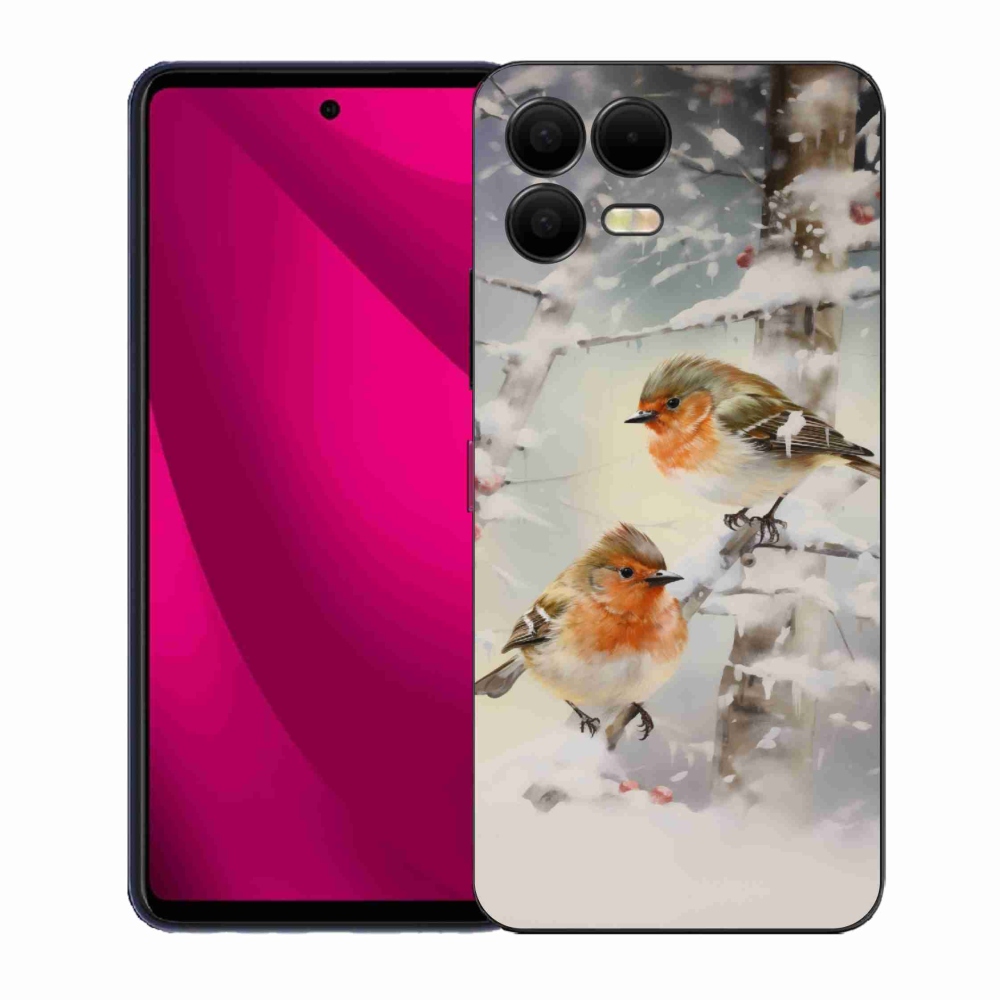 Zselés borítás mmCase a T-Mobile T Phone 3 Pro készülékhez - madarak télen