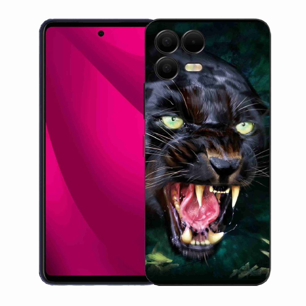 Zselés borítás mmCase a T-Mobile T Phone 3 Pro készülékhez - dühös fekete párduc