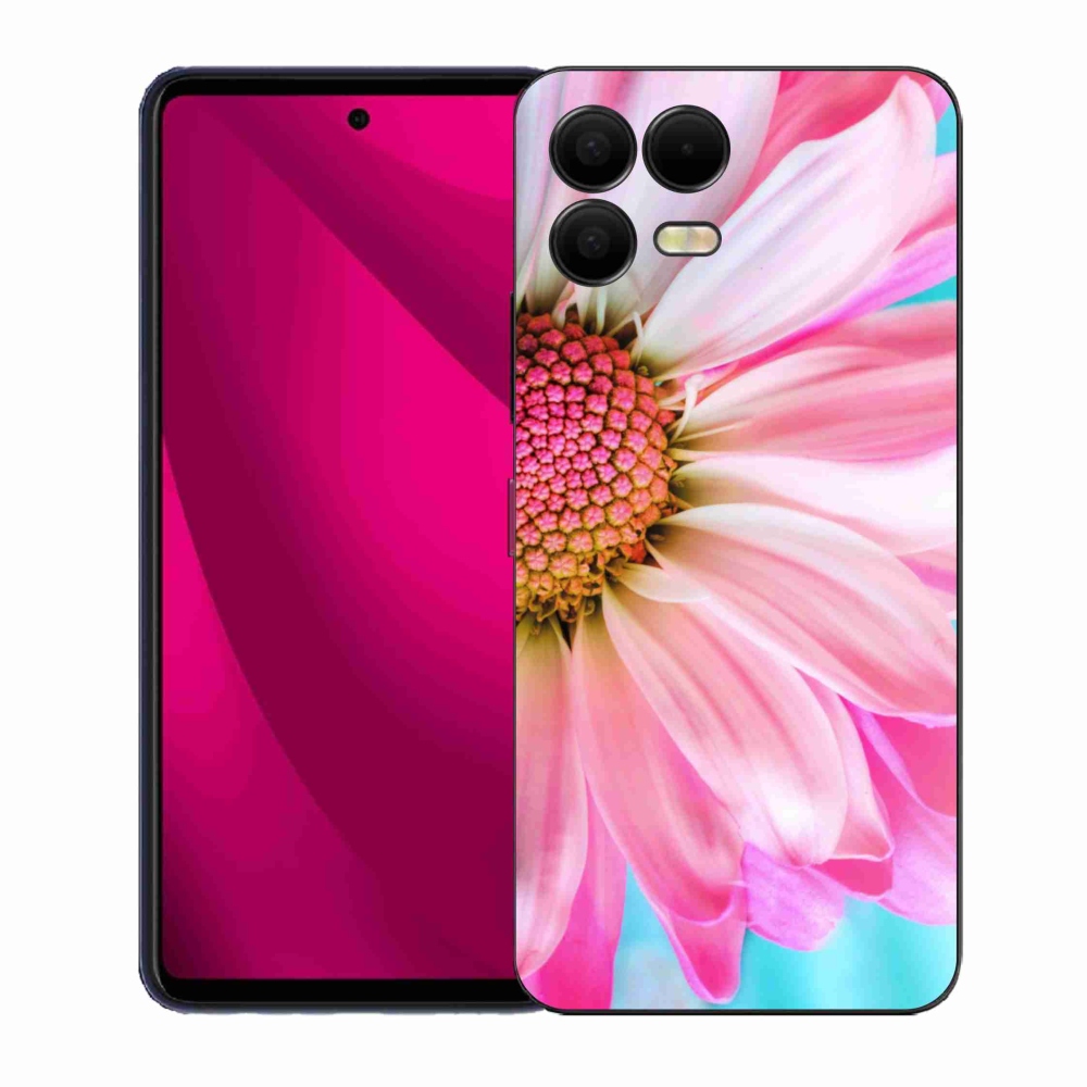 Gél védőhuzat mmCase a T-Mobile T Phone 3 Pro készülékhez - rózsaszín virág