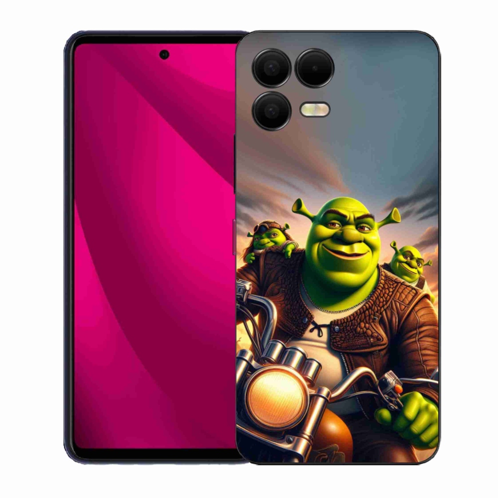 Zselés borítás mmCase a T-Mobile T Phone 3 Pro készülékhez - Shrek egy motorkerékpáron