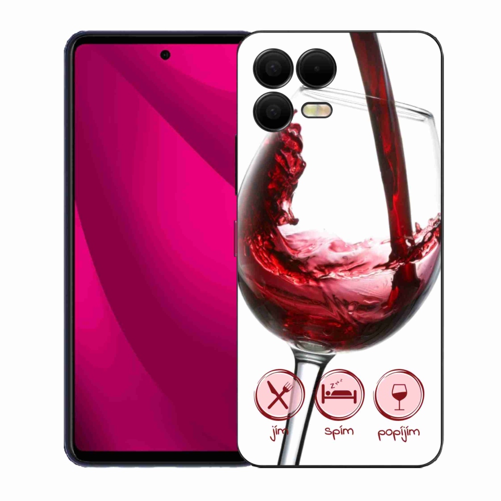 Zselés borítás mmCase a T-Mobile T Phone 3 Pro készülékhez - borospohár piros