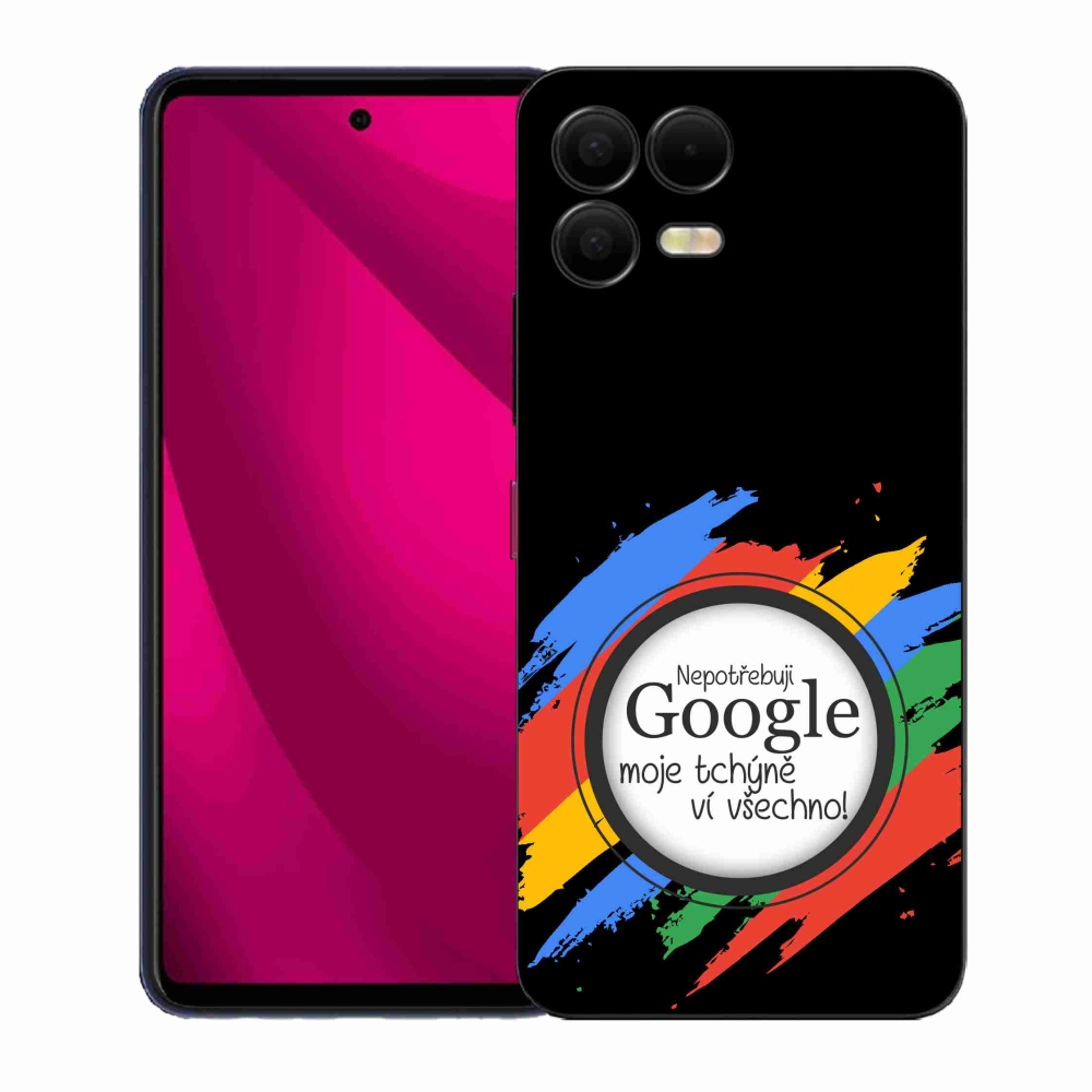 Gél borító mmCase a T-Mobile T Phone 3 Pro - anyós tudja, hogy minden fekete háttérrel