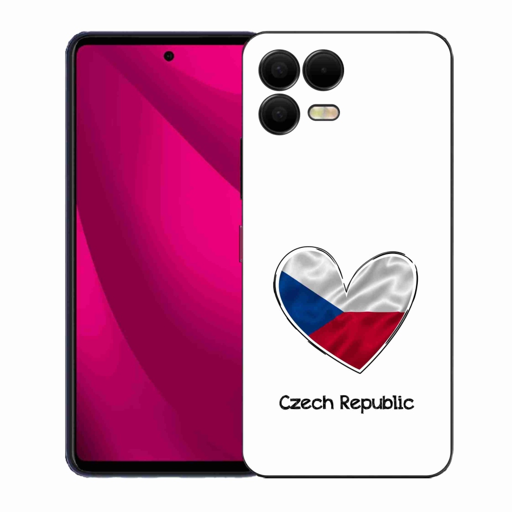 Zselés borítás mmCase a T-Mobile T Phone 3 Pro készülékhez - szív zászló fehér háttérrel