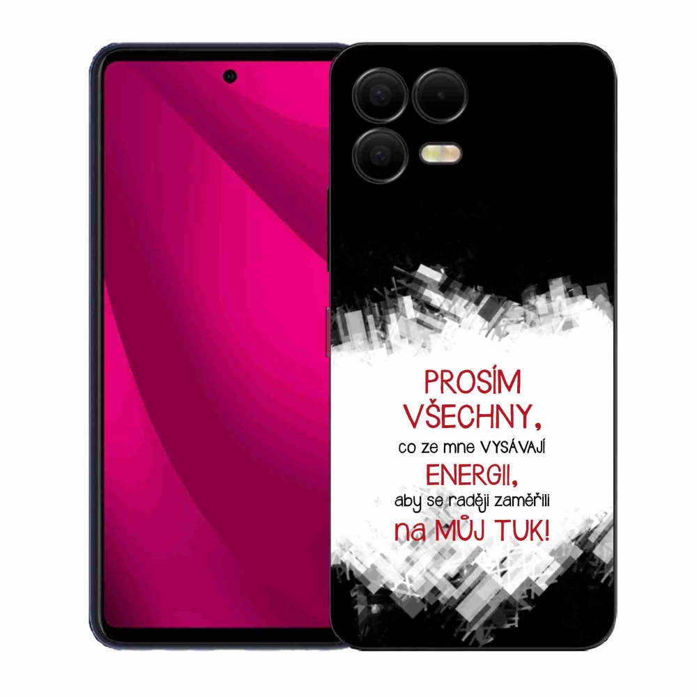Zselés borító mmCase a T-Mobile T Phone 3 Pro telefonhoz - vicces szöveg 1 piros