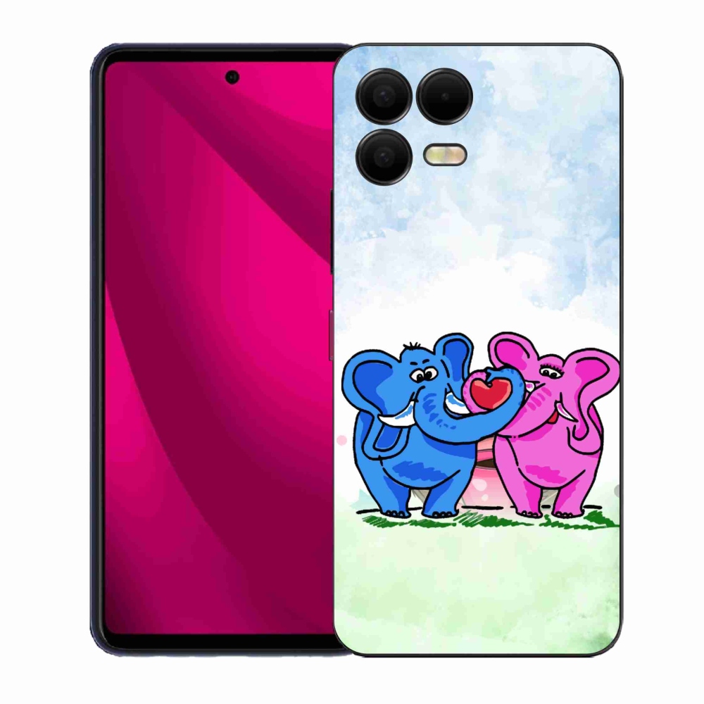 Zselés borítás mmCase a T-Mobile T Phone 3 Pro készülékhez - szerelmes elefántok
