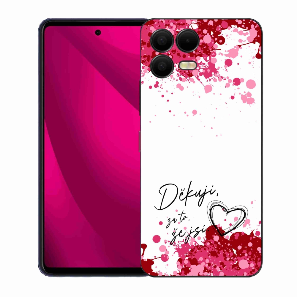 Gél borító mmCase a T-Mobile T Phone 3 Pro készülékhez - szerelmes szöveg 2 fehér háttér