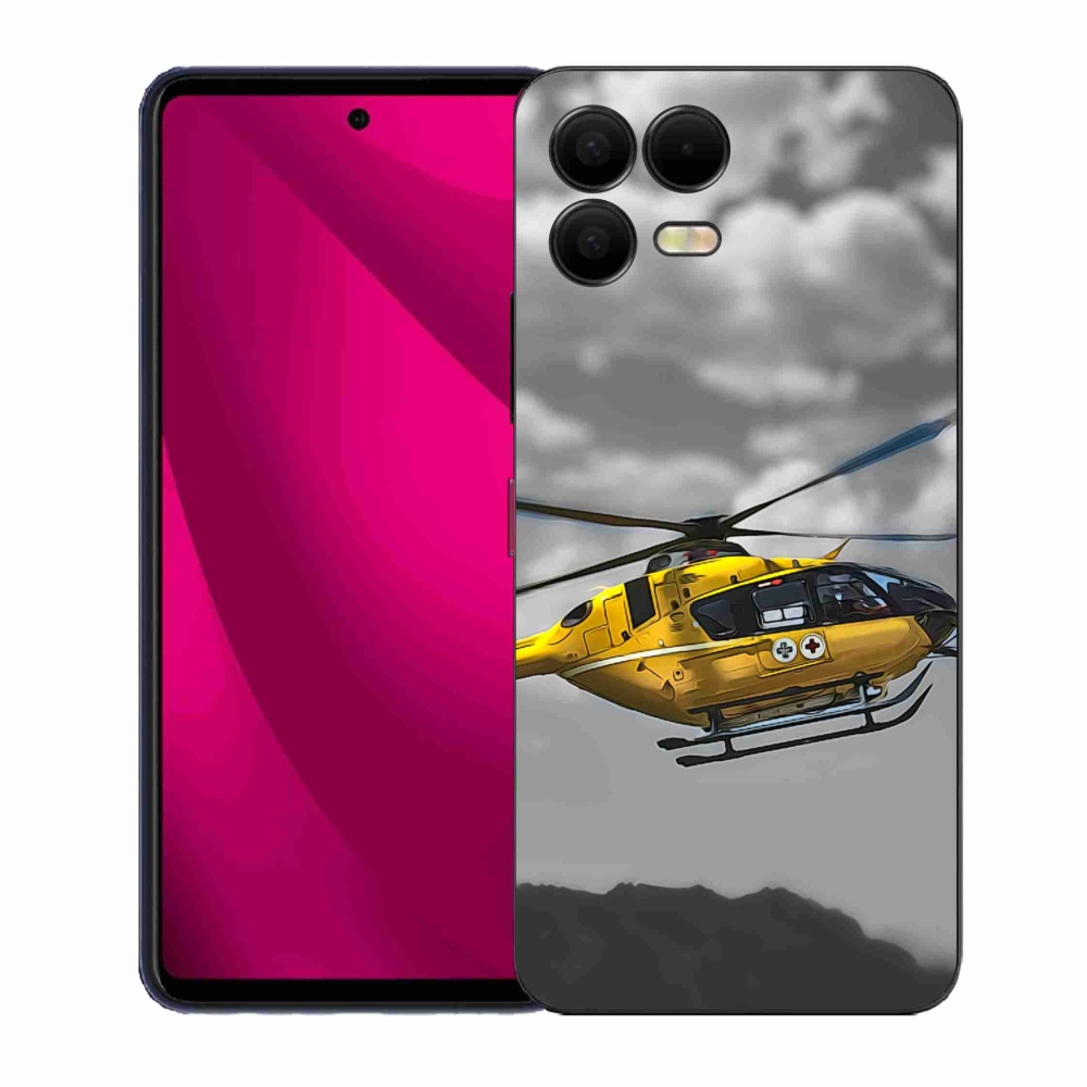 Zselés borítás mmCase a T-Mobile T Phone 3 Pro készülékhez - sárga helikopter