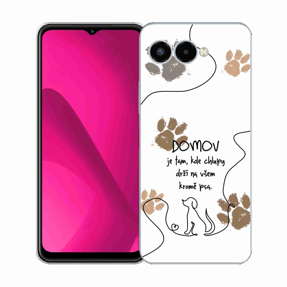 Zselés borító mmCase a T-Mobile T Phone 3 készülékhez - kutya motívum fehér háttérrel