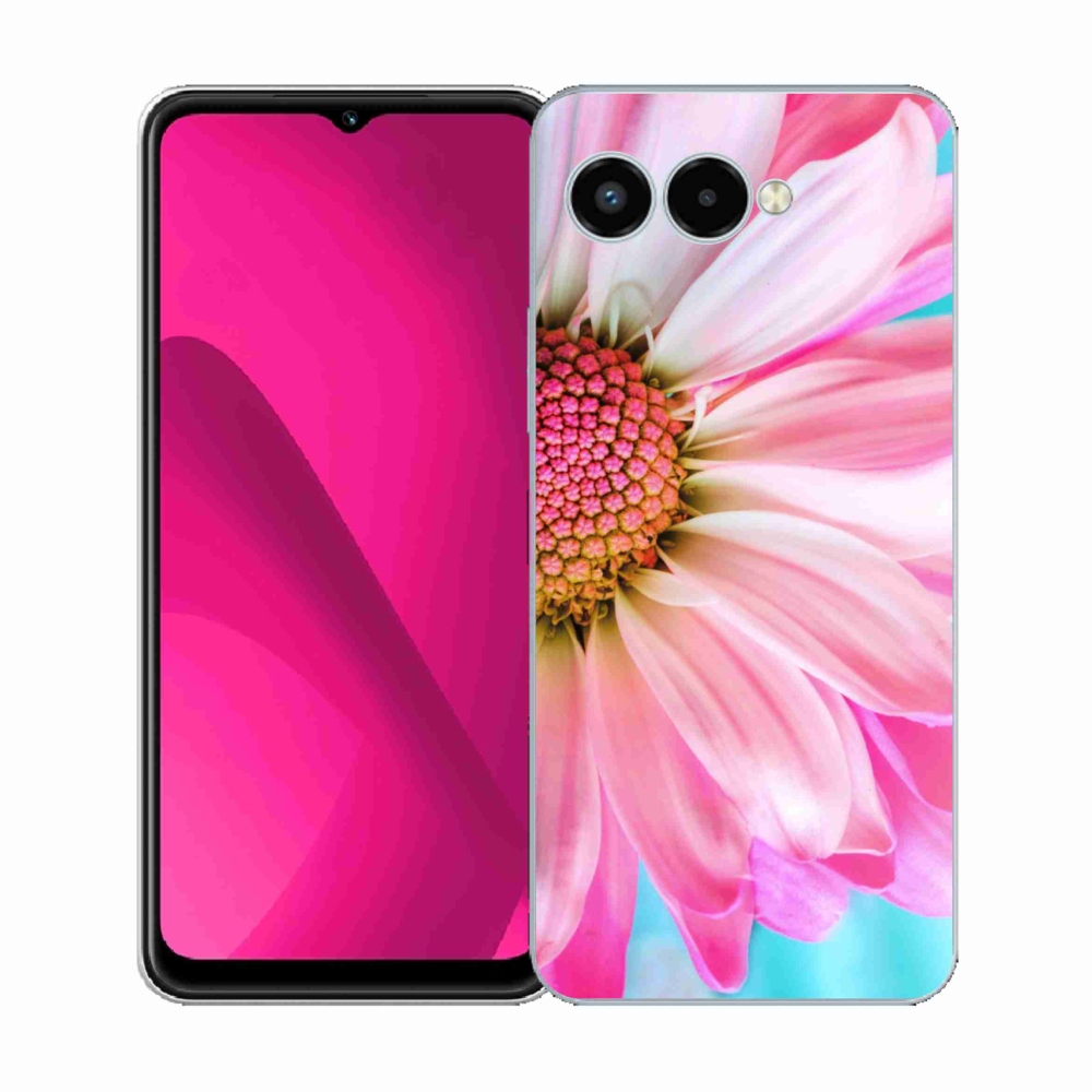 Zselés borítás mmCase a T-Mobile T Phone 3 készülékhez - rózsaszín virág