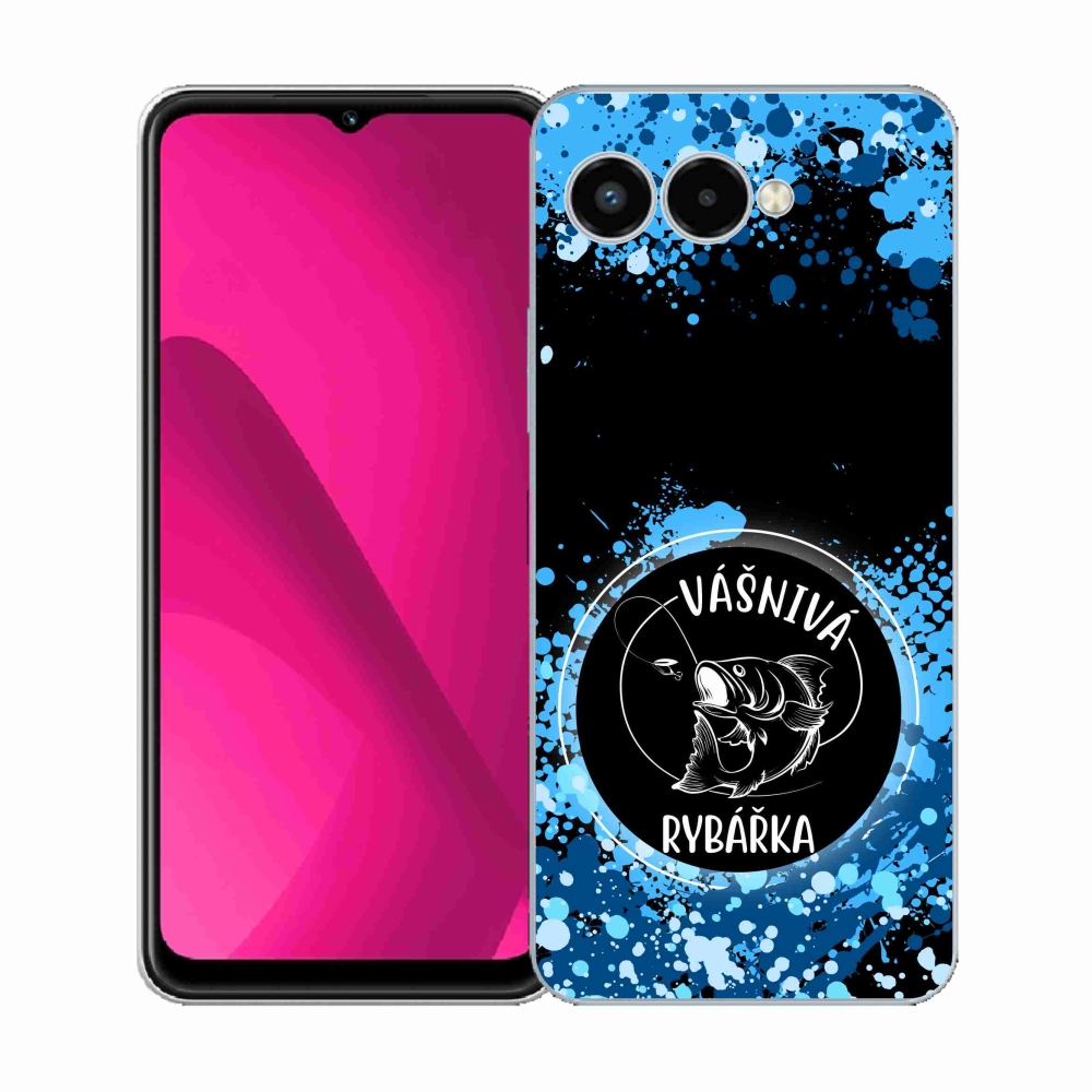 Gél borító mmCase a T-Mobile T Phone 3 készülékhez - szenvedélyes halásznő fekete háttérrel