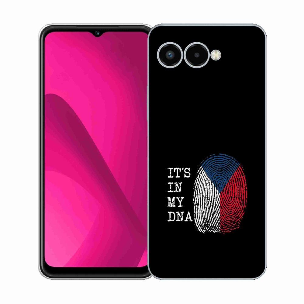 Zselés borítás mmCase a T-Mobile T Phone 3 készülékhez - zászlós ujjlenyomat fekete háttérrel