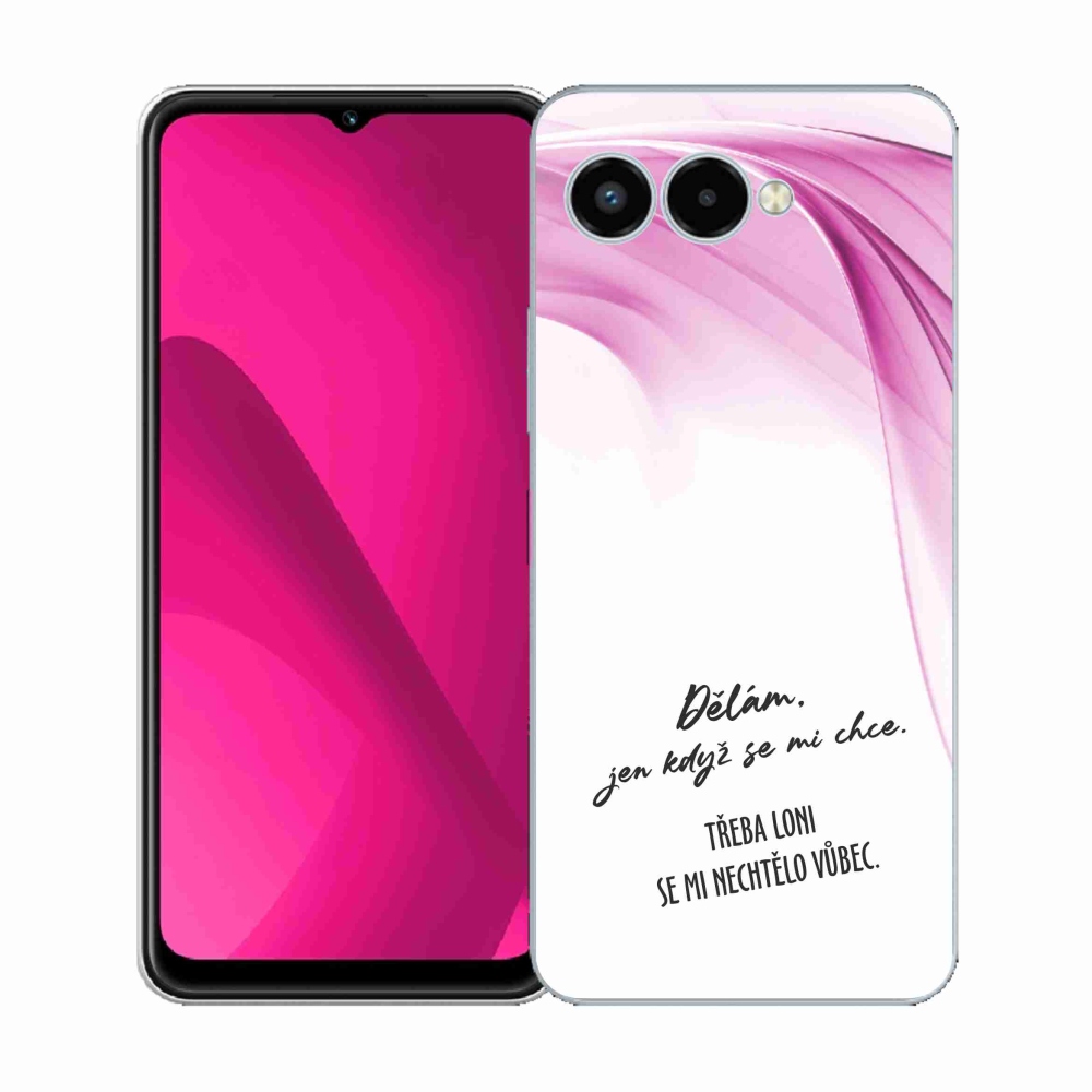 Zselés borító mmCase a T-Mobile T Phone 3 készülékhez - vicces szöveg 12 fehér háttér