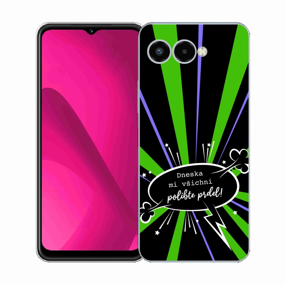 Gél borító mmCase a T-Mobile T Phone 3 készülékhez - vicces szöveg 15 fekete háttér