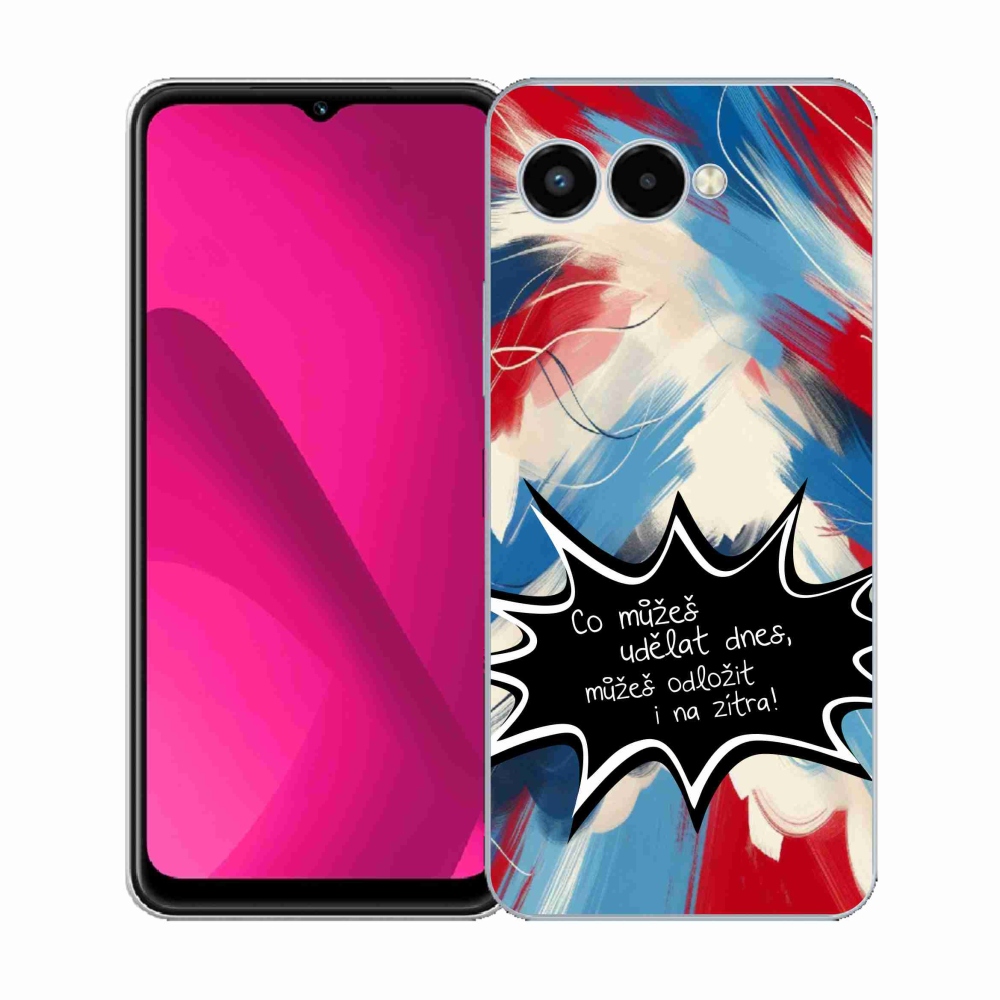 Gél borító mmCase a T-Mobile T Phone 3 készülékhez - vicces szöveg 9 fekete háttér